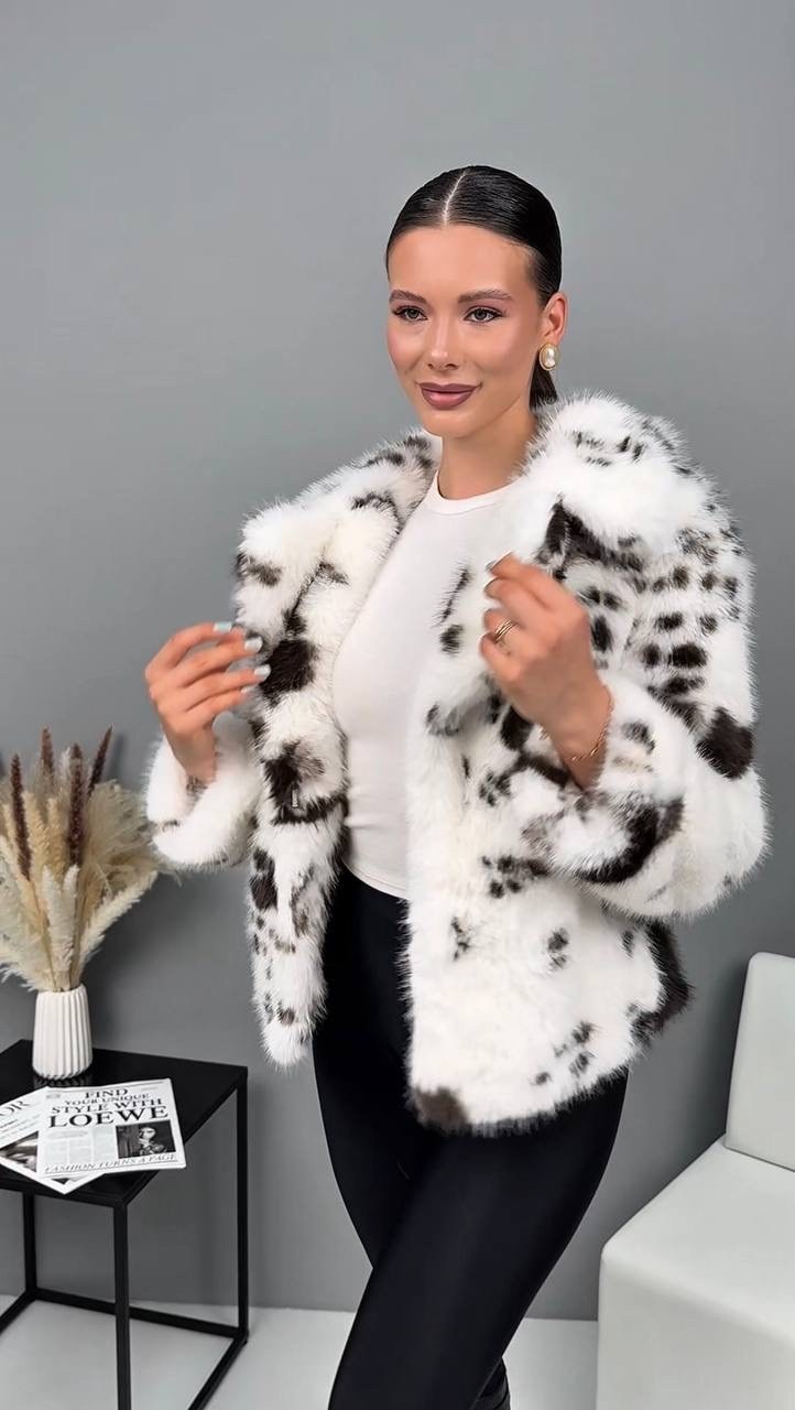 шуба искусственная экошуба зимняя,женская шуба,шуба из экомеха рысь krutyshka_star,шубка,шуба из эко меха