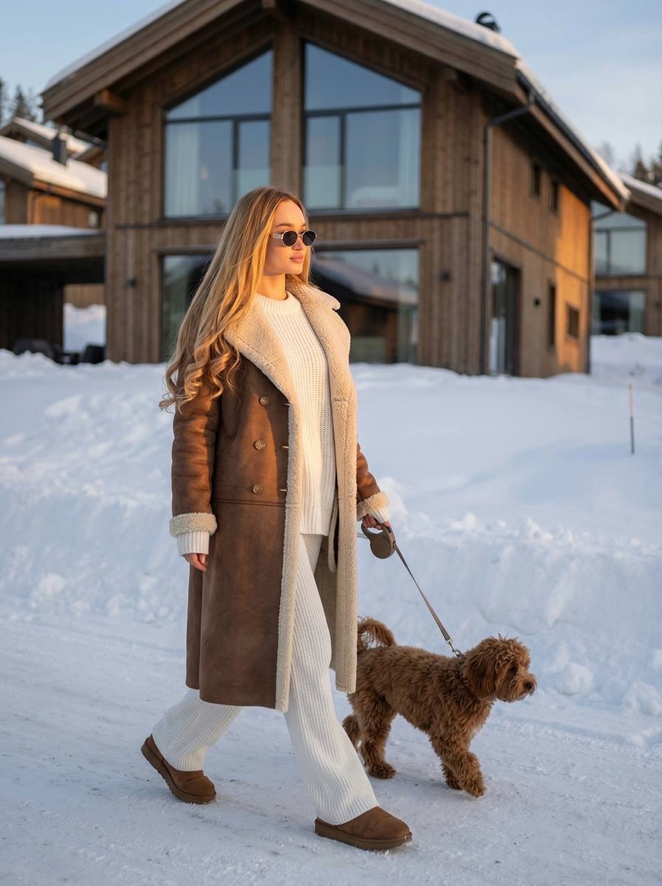 дубленка удлиненная,длинные дубленки,женская дубленка,зимняя одежда,модные дубленки