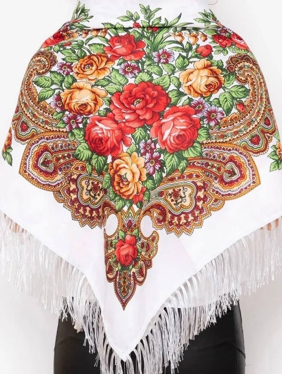русский стиль цветочный принт квадратный шарф большой размер,женская шаль,накидки в русском стиле,платок русский народный,платок павловопосадский