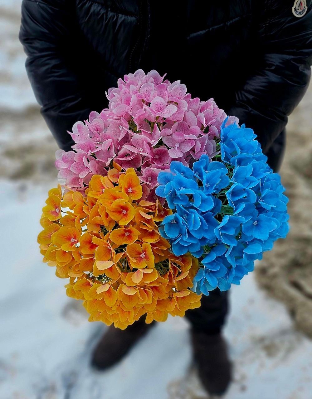 цветок искусственный гортензия,искусственная гортензия,гортензии синие искусственные,цветок гортензии,гортензии голубые