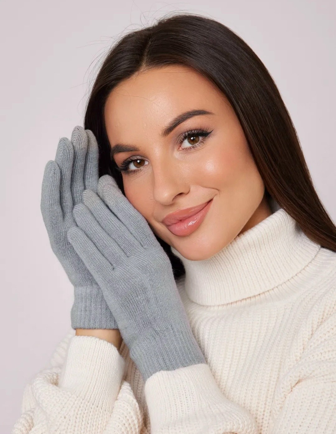 перчатки теплые вязаные,серые перчатки,перчатки женски,перчатки вязаные сенсорные,перчатки митенки вязаные