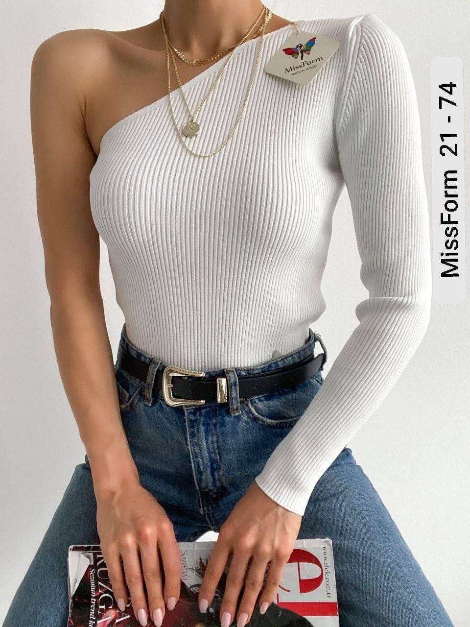 кофта с одним рукавом,стильная кофта,модные кофты,повседневная кофта,кофта женская