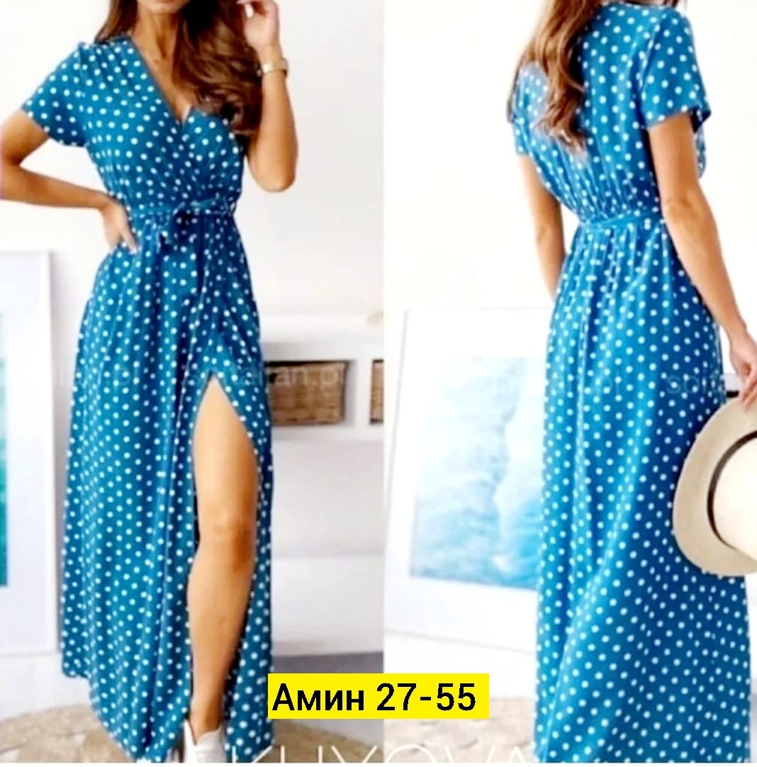длинные платья в горошек,летнее женское платье,женское платье в горошек,платье летнее,женское платье