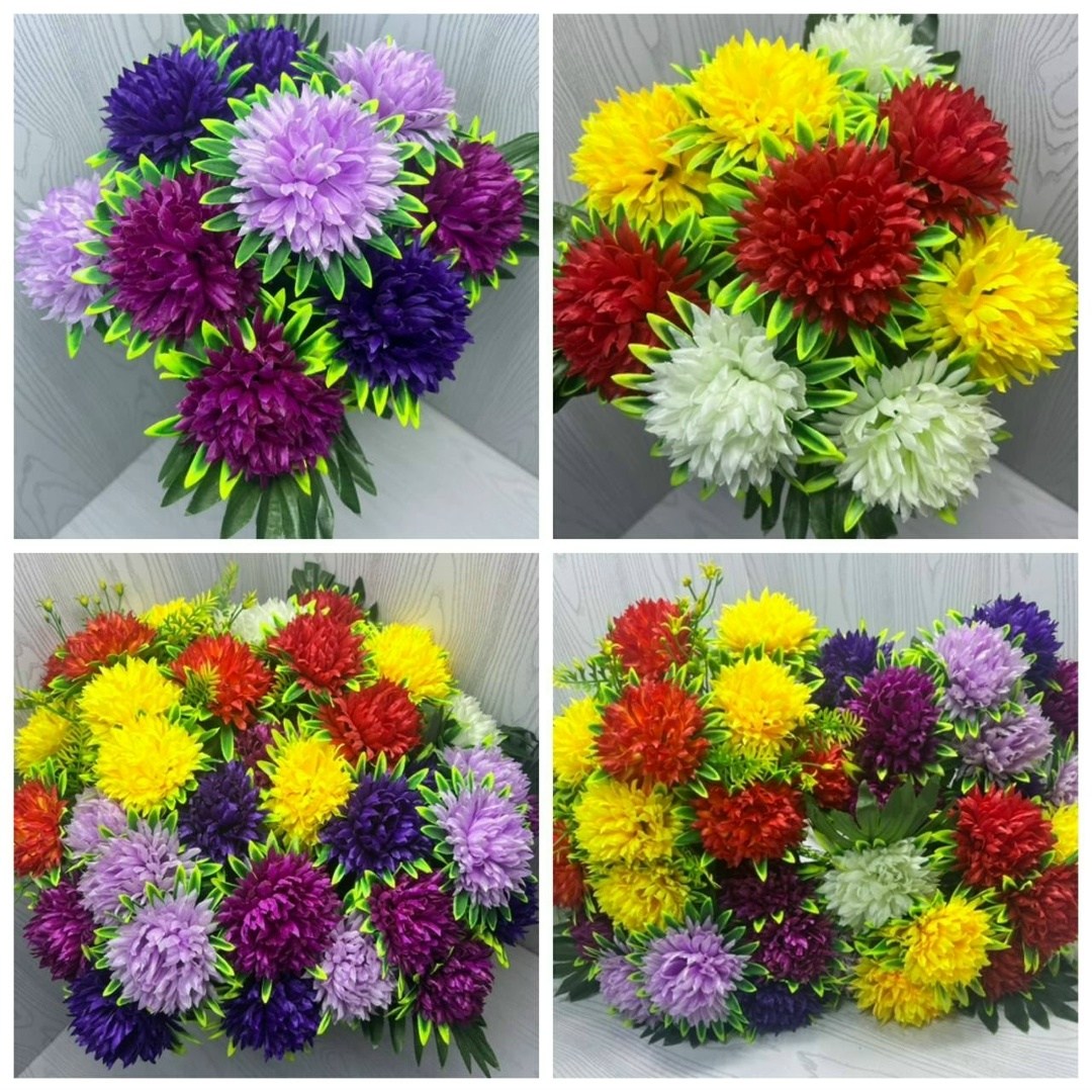 искусственный цветок,букет,хризантемы искусственные,цветы искусственные астра,астра искусственная