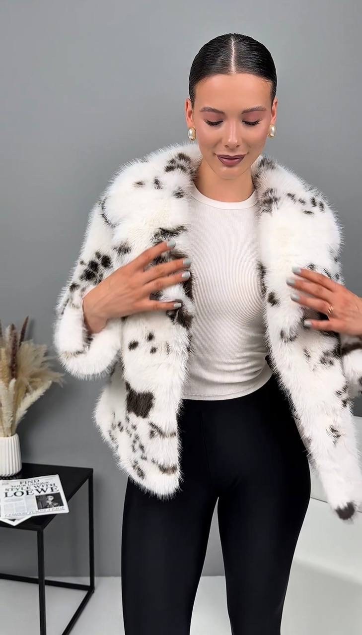 шуба искусственная экошуба зимняя,женская шуба,шуба из экомеха рысь krutyshka_star,шубка,шуба из эко меха