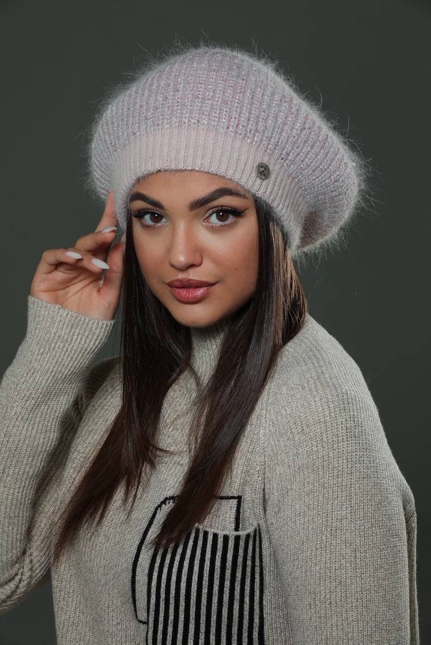 берет из премиальной итальянской пряжи,берет,женская шапка,итальянская пряжа,берет женский зимний