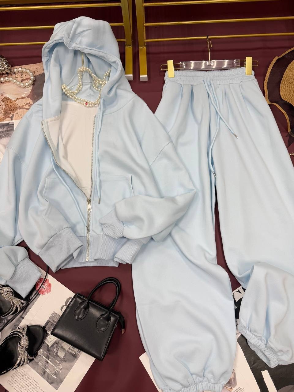 костюм спортивный со штанами палаццо и зип худи micca 362777071,костюм спортивный на молнии оверсайз вероника,костюм спортивный на молнии оверсайз вероника цвет светло-розовый,спортивный костюм женски