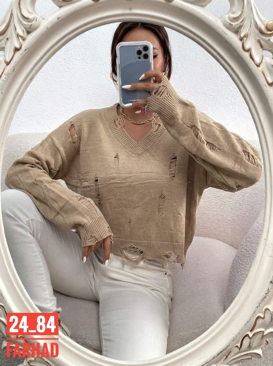 модные свитера,свитер рваный,женский джемпер,свитер женский,свитер