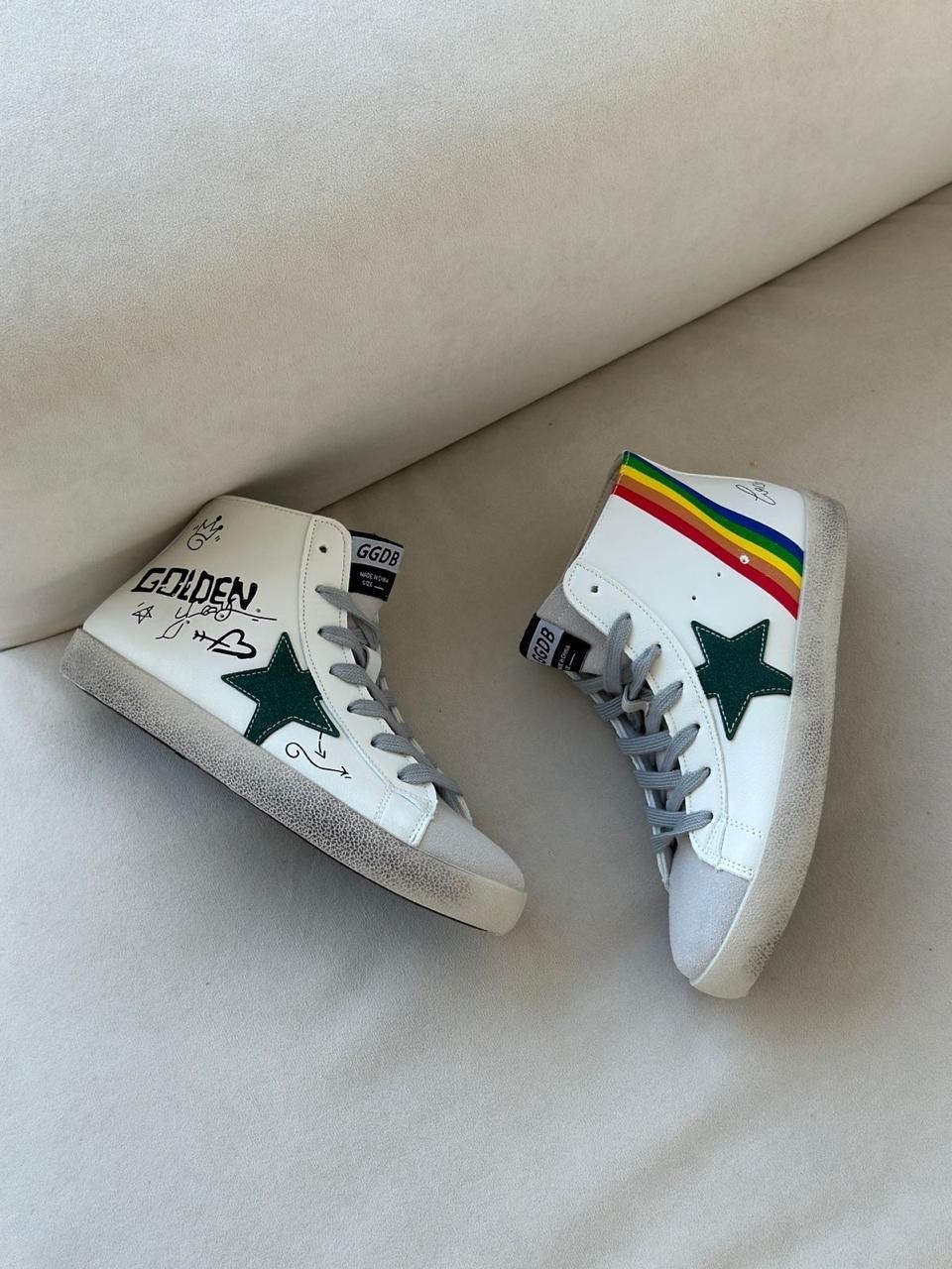 ,golden goose sneakers, женская,кроссовки женскиe,высокие кроссовки