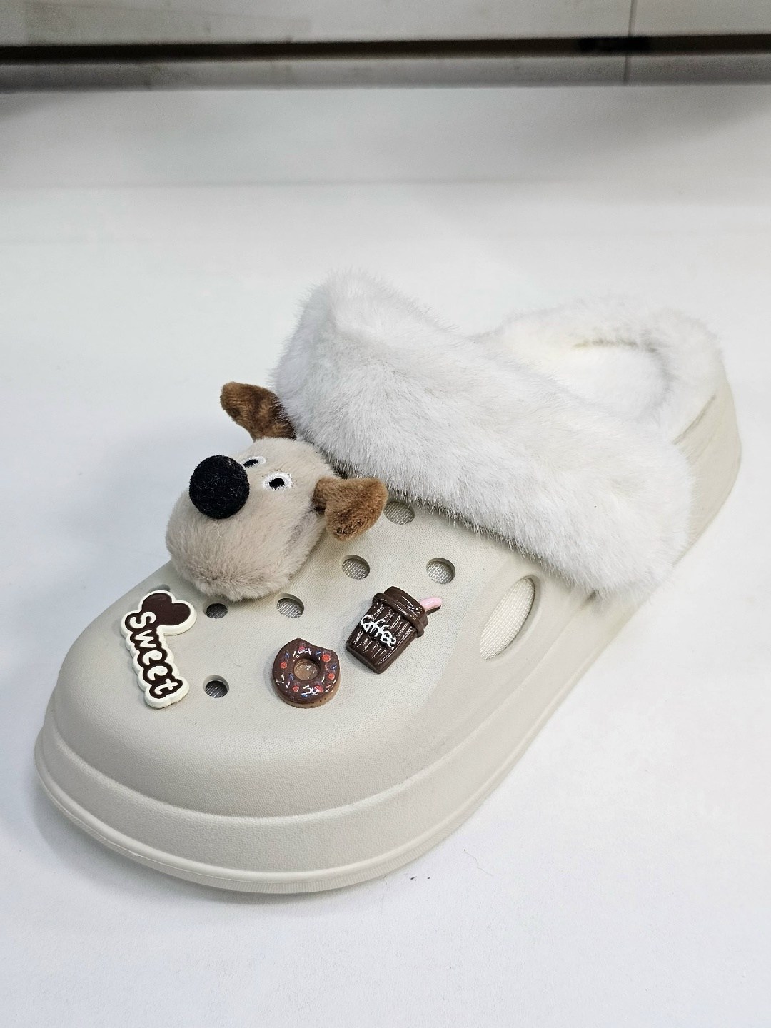 , для дома,пляжная ,кроксы белые с джибитсами,сабо медицинские