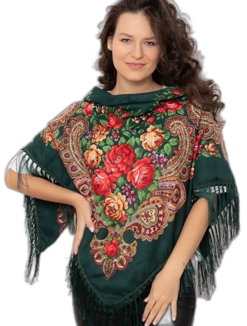 русский стиль цветочный принт квадратный шарф большой размер,женская шаль,накидки в русском стиле,платок русский народный,платок павловопосадский