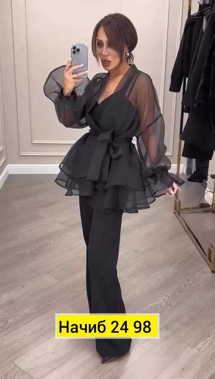 вечерние брючные костюмы,костюм женский,брючный костюм женский,костюм женский тройка,женский костюм тройка ткань барби (накидка аргана)