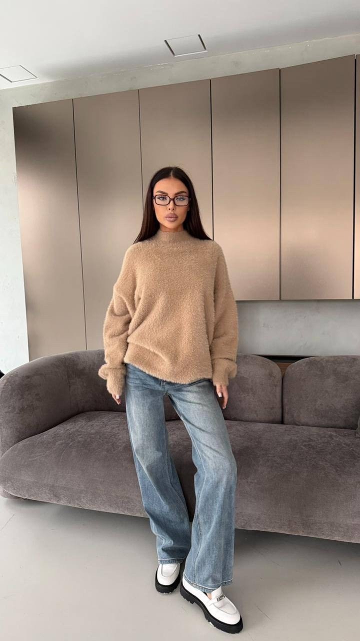 свитер оверсайз,свитер,свитер вязаный оверсайз smile&shine,бежевый свитер,свитера женские