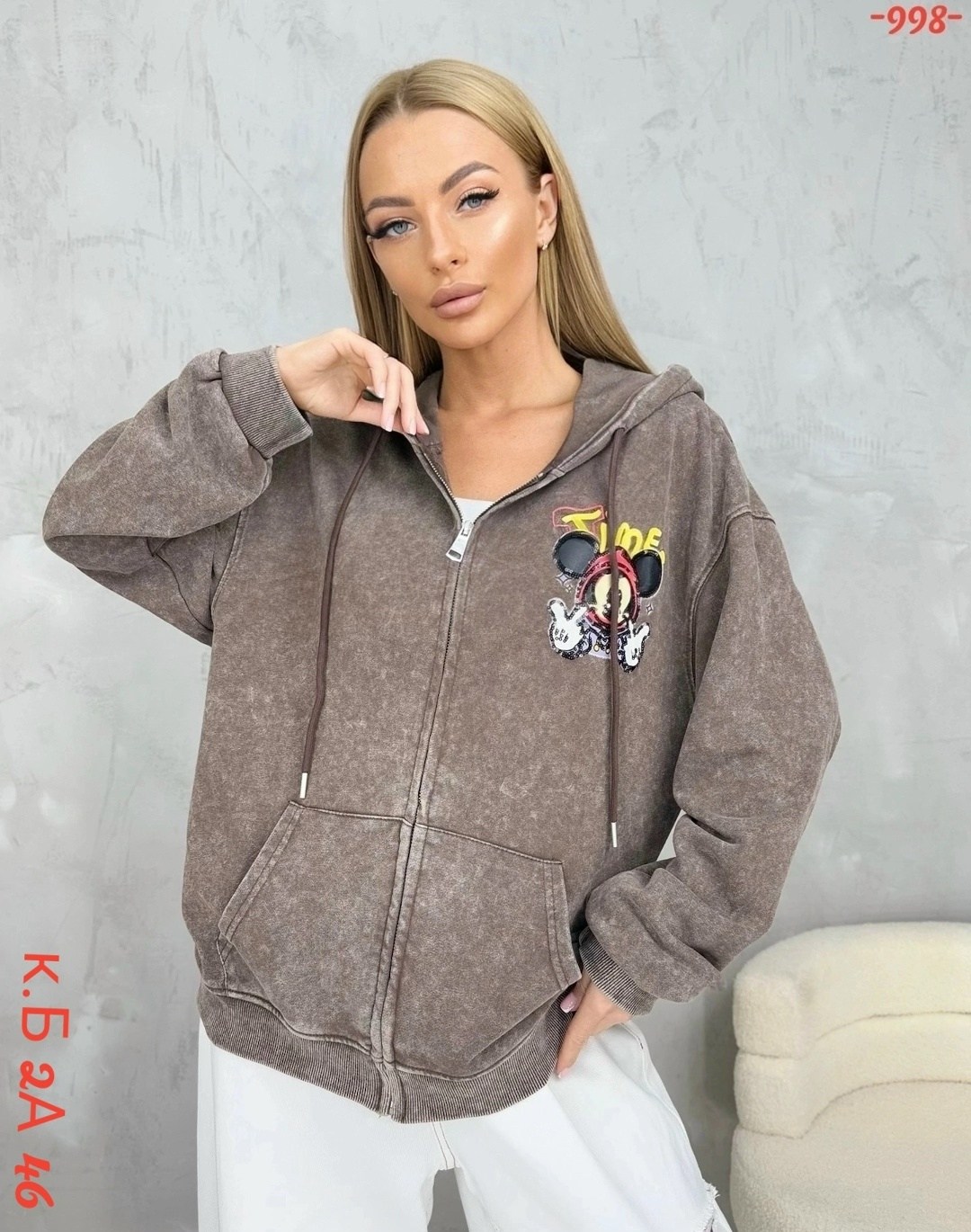 женская толстовка,толстовка с капюшоном и принтом микки мауса,свитшот оверсайз с принтом "микки маус",модная толстовка,толстовка для девочек