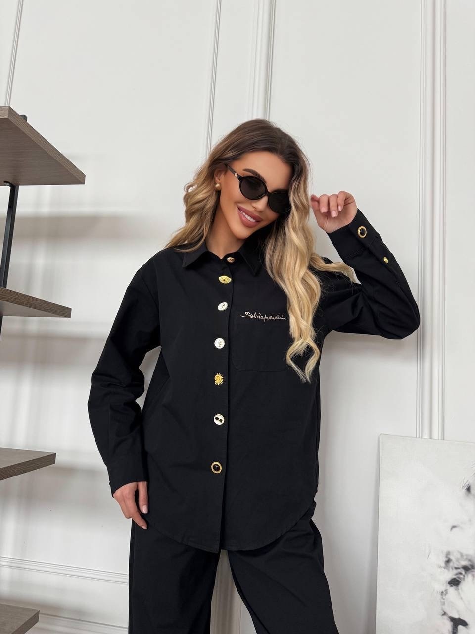 черная рубашка,рубашка женская,элегантная рубашка,рубашка модная,классическая рубашка