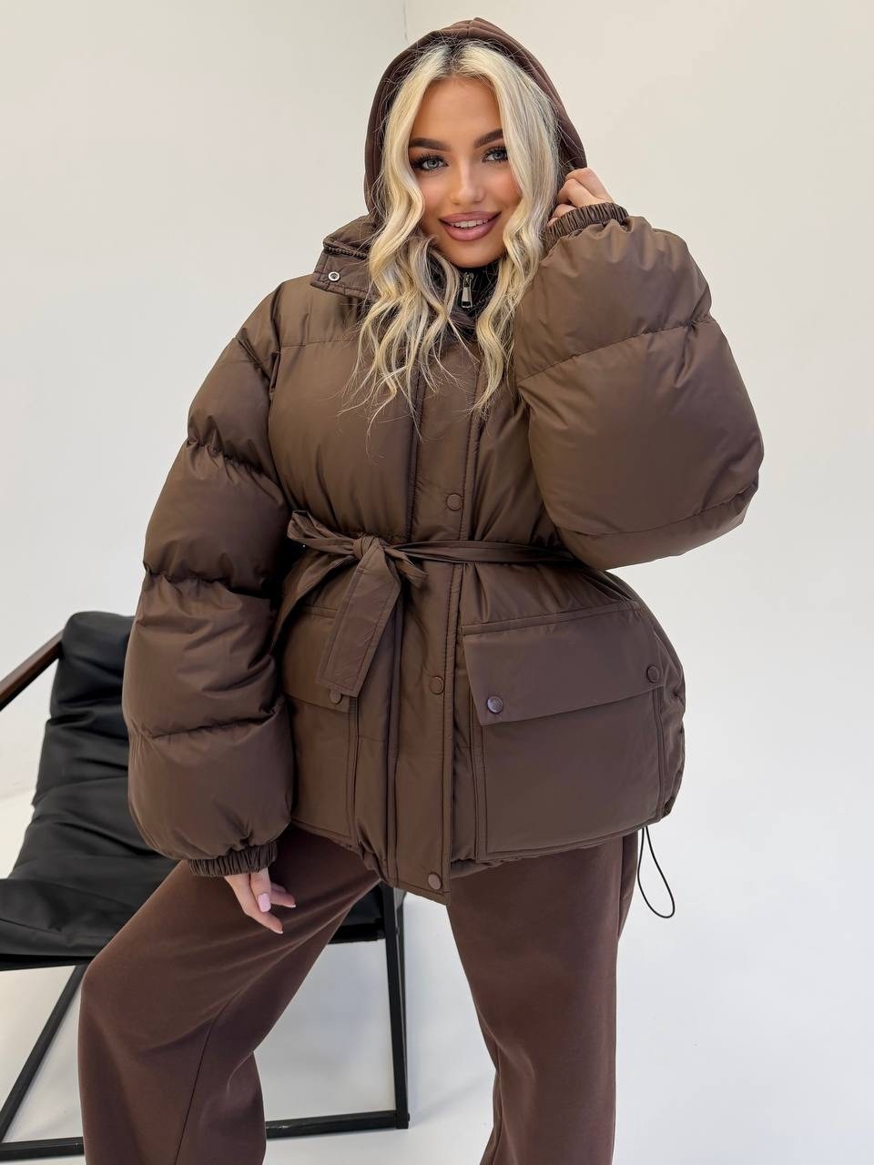 куртка зимняя на кулисках shmatovashop 558148025,куртка оверсайз,куртка пуховик,куртка,куртка женская