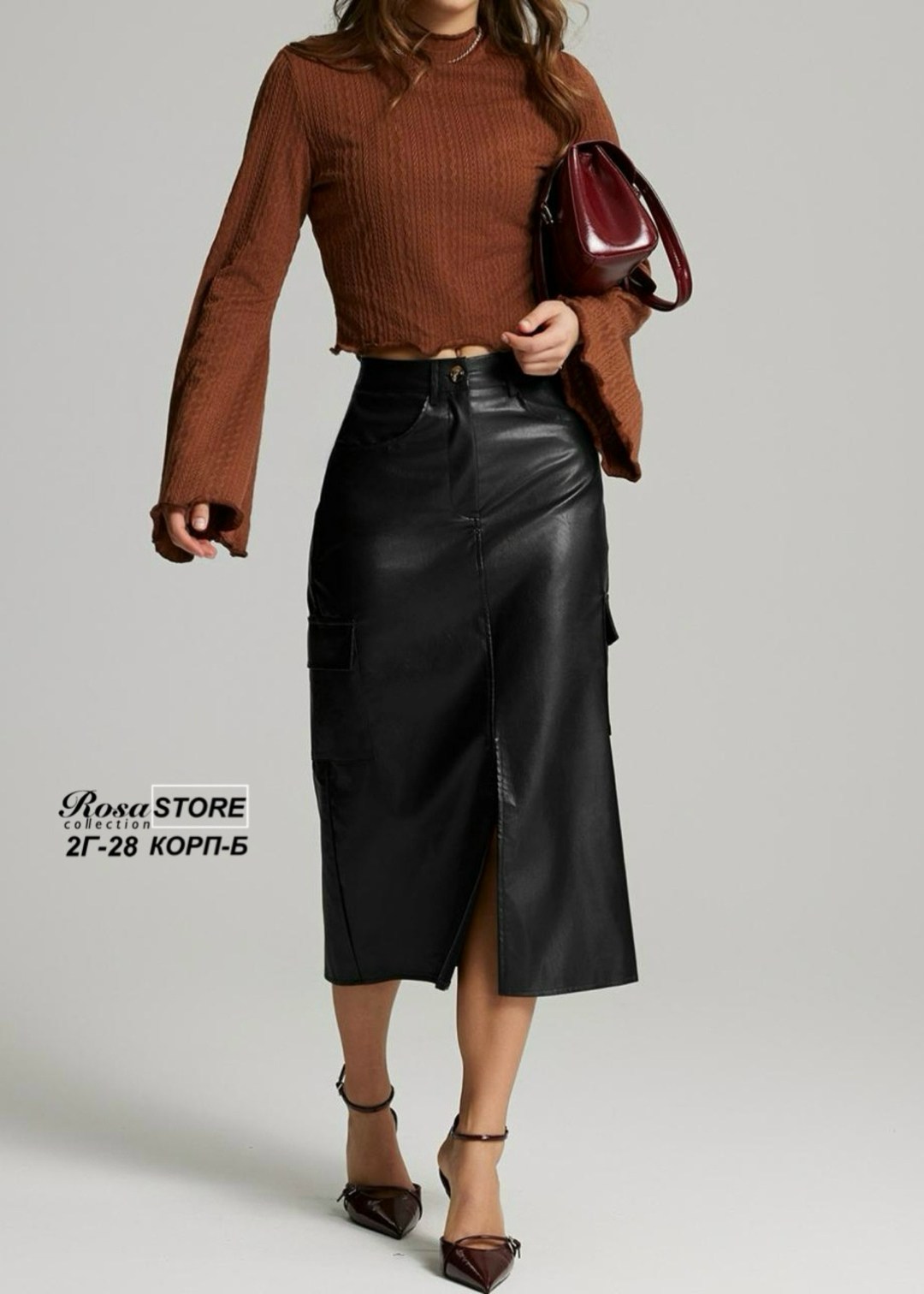 кожаная юбка,юбка кожаная миди с разрезом,юбка кожаная миди с разрезом winterfell,юбка из экокожи,юбка миди