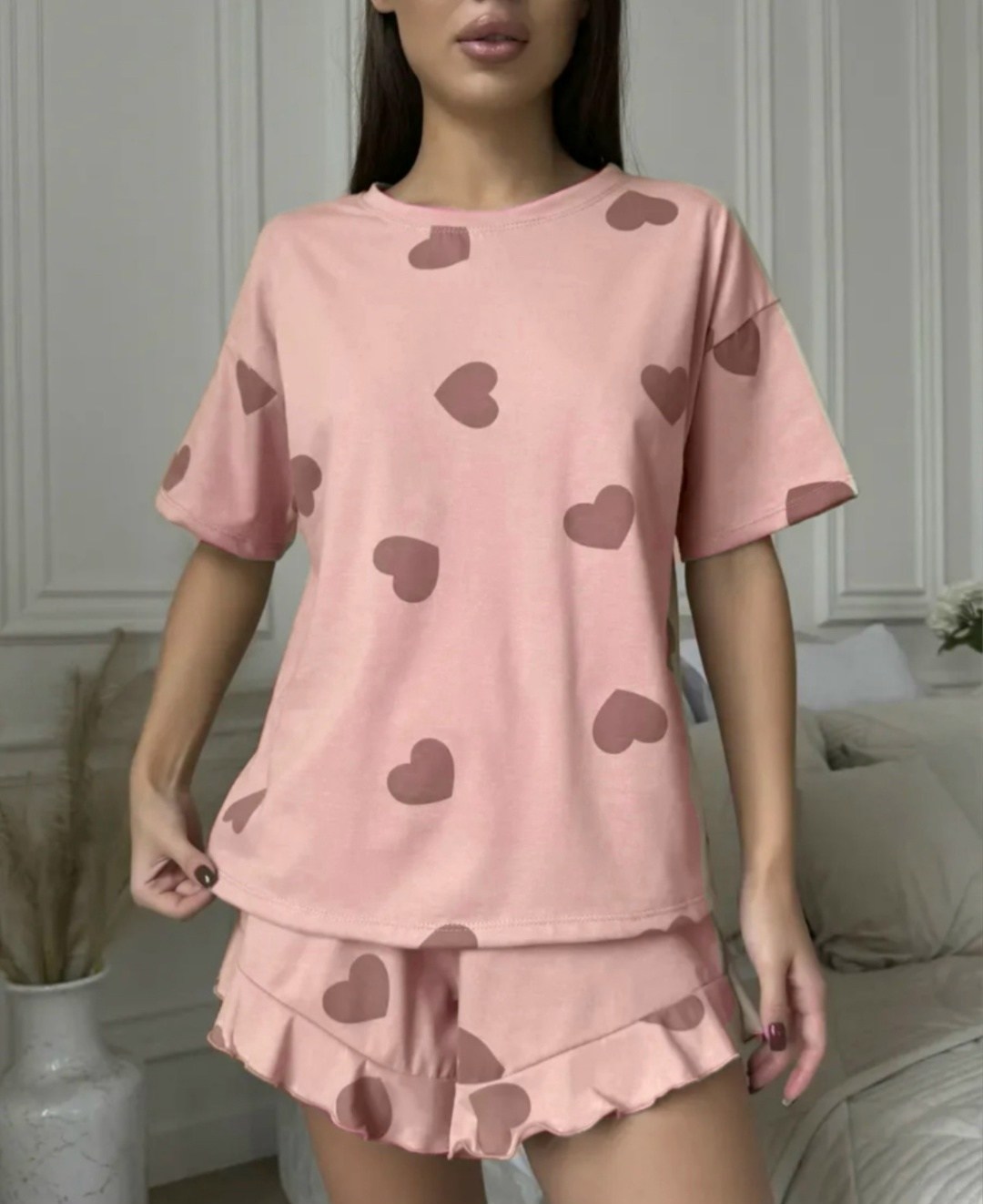 домашняя одежда пижама,пижама женская бежевая,пижама домашний костюм,женская пижама с шортами,пижама женская