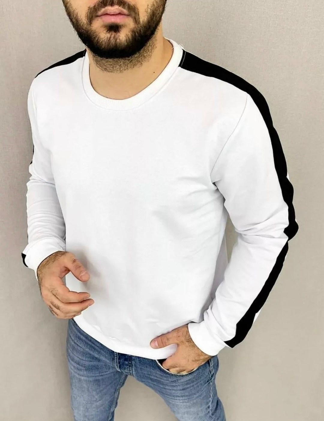 свитшот мужской белый,белая кофта мужская,свитшот мужская,свитшот повседневный,свитшот и толстовка