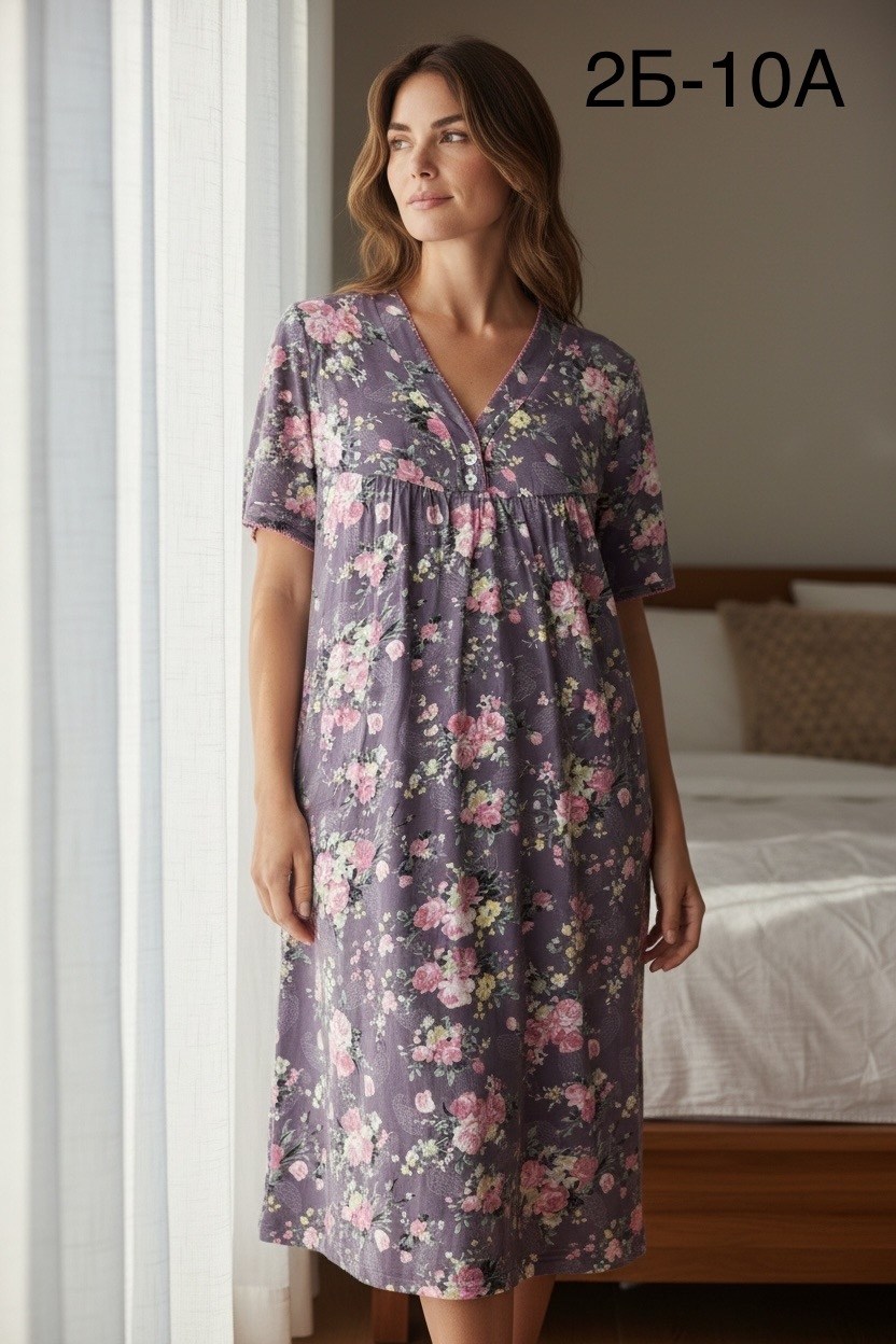 ночная сорочка женская,ночная сорочка,домашнее платье женское,ночная сорочка трикотажная хлопок mironia,ночная сорочка трикотажная хлопок