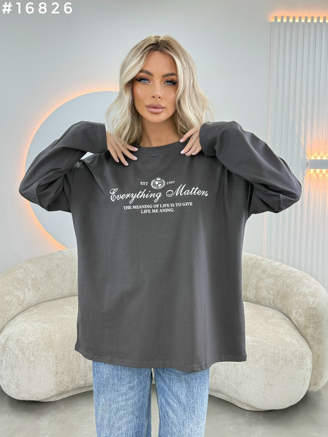 лонгслив оверсайз женский розовый deso,женский свитшот оверсайз,свитшот розовый,женский свитшот,свитшот