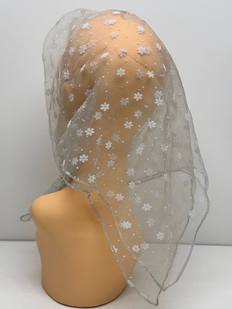 платок для церкви,красивый платок,платки женские,платок для храма,платок белый