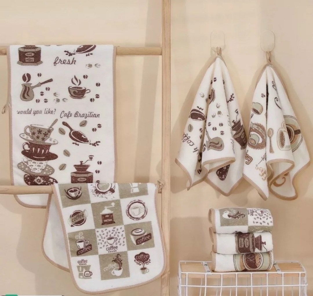 набор кухонные полотенец,полотенца для кухни,полотенца для кухни из микрофибры,кухонное полотенце из микрофибры кофе,кухонные полотенца для рук и посуды набор