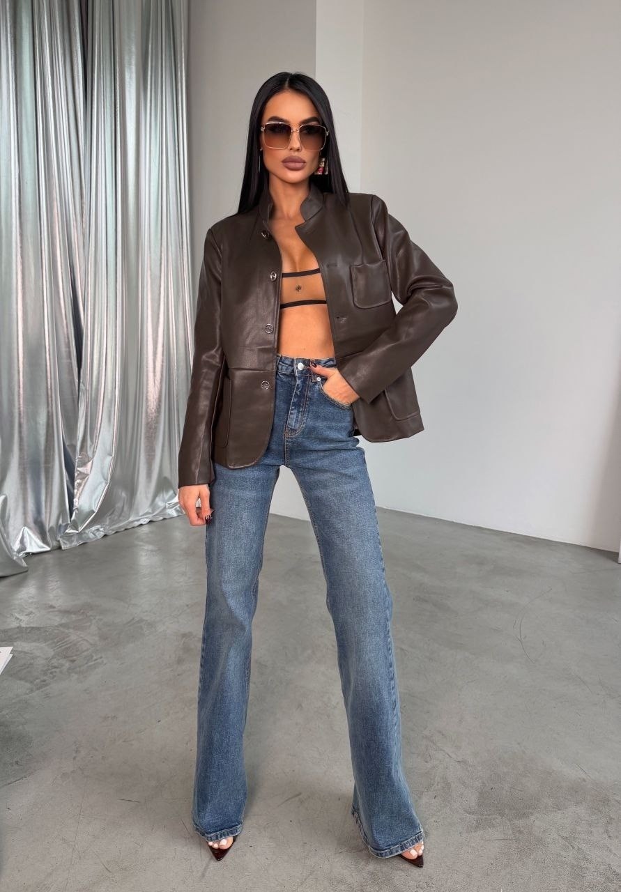 кожаная куртка,пиджак экокожа оверсайз классический lulum,кожаная женская куртка,куртка из экокожи,кожаный пиджак