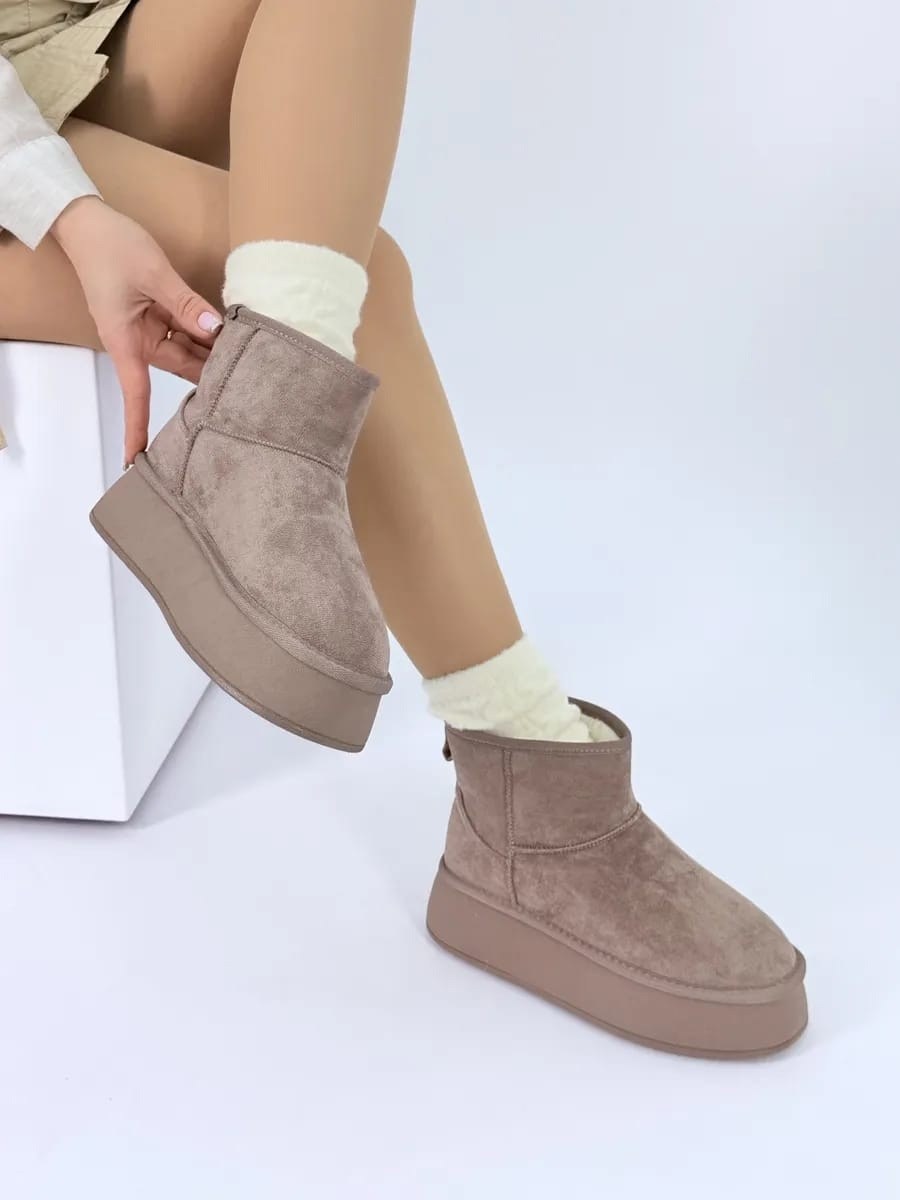 угги зимние укороченные на платформе натуральная замша,угги женские,,угги camidy,угги