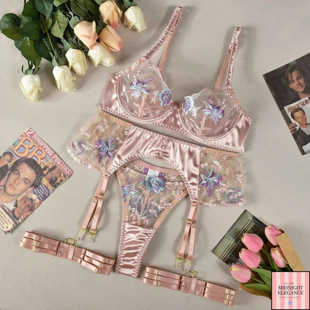 розовое высококачественное сексуальное нижнее белье с вышивкой,tooxika lingerie сексуальное нижнее белье прозрачный атласный сетчатый бюстгальтер с вышивкой,комплект нижнего белья женский,женское нижн