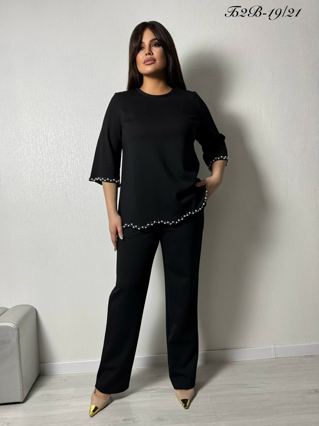 женский брючный костюм,брючный комплект mislana 1136,костюм с брюками,женский костюм,костюм брючный трикотажный