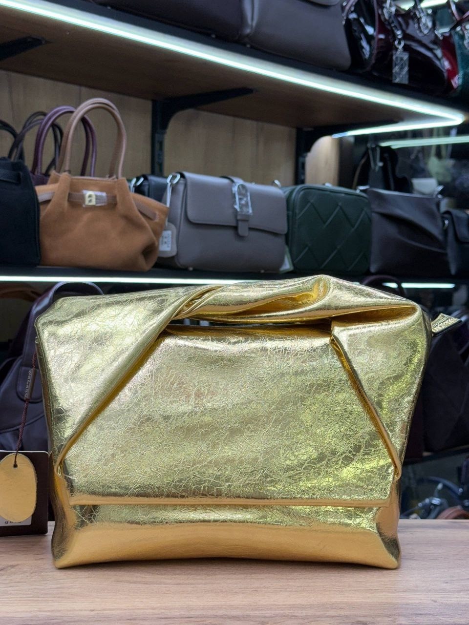 сумка золотая,сумка клатч,женский сумка клатч,сумка пельмень кожаная золотой клатч lmr 9919-8j,клатч женский кожаный золотой