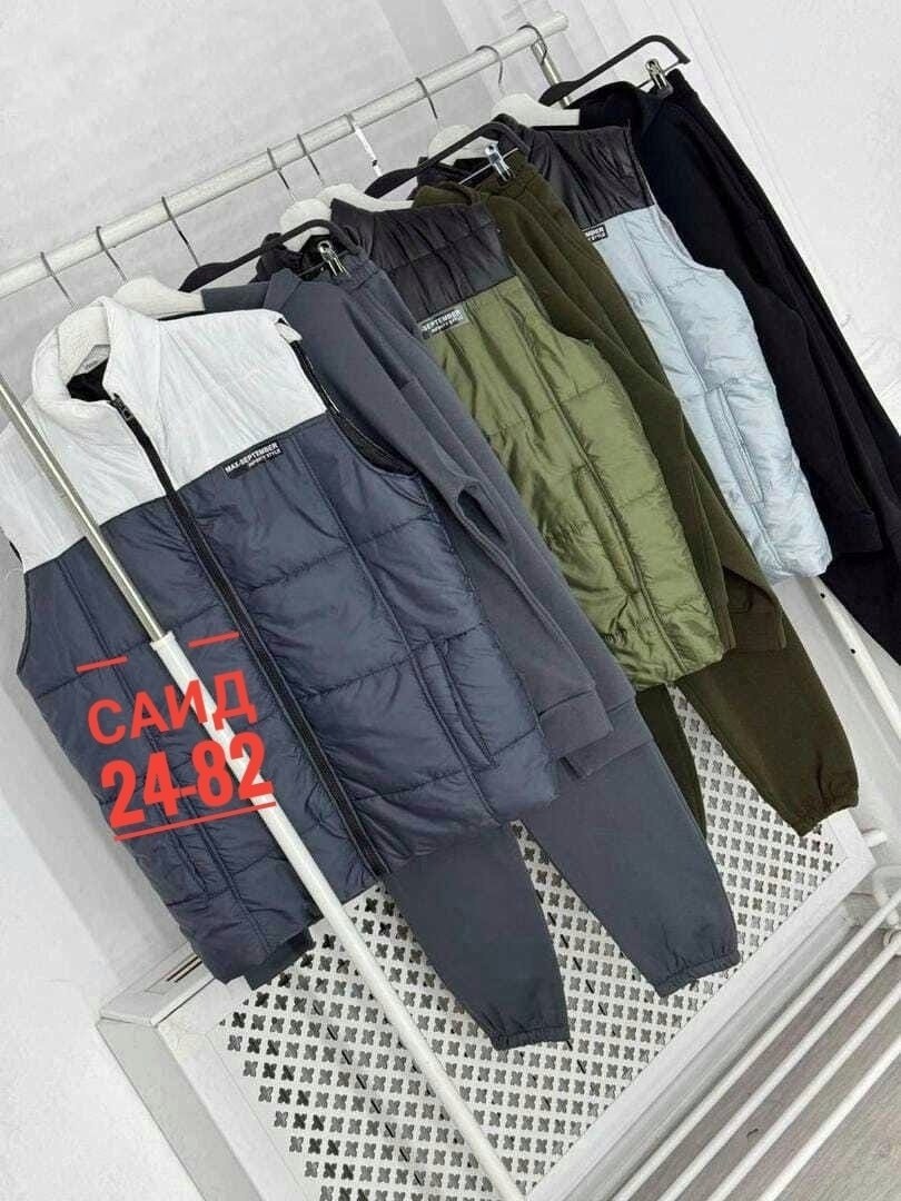 костюм на флисе,мужской теплый спортивный костюм на флисе с жилетом,костюм спортивный мужской,жилетка на синтепоне,жилет утепленный мужской