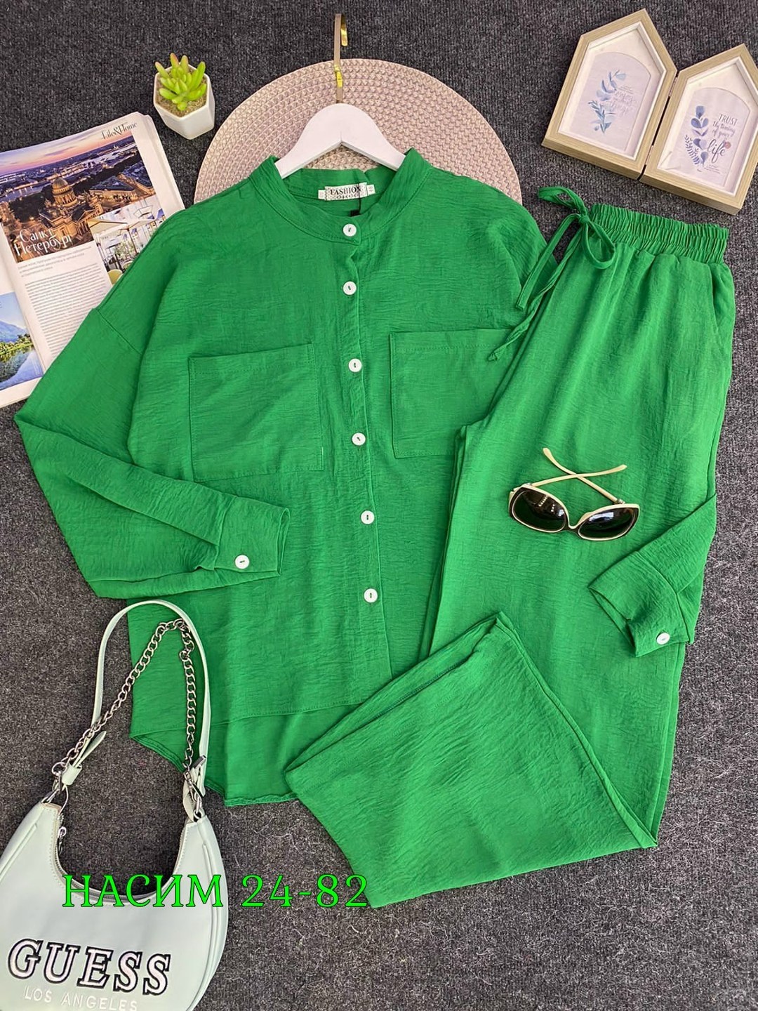 повседневный комплект из хлопка и льна однотонной рубашки и широких брюк на кулиске,брючный костюм из льна женский,костюм брючный льняной,костюм женский,стильные костюмы