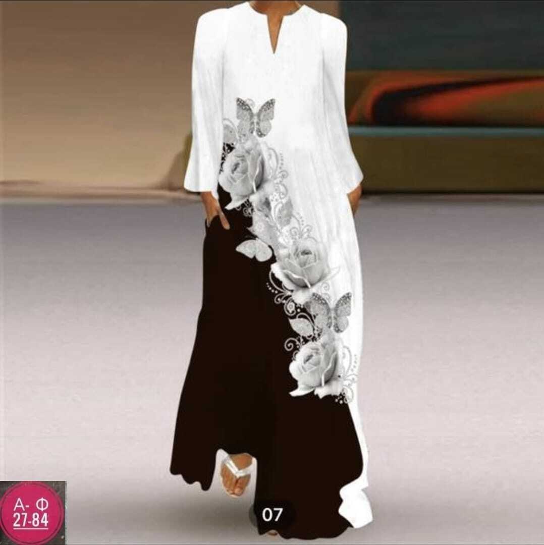 женское длинное платье с принтом,летнее женское платье,платье с цветочными принтами,летнее платье,женское платье с принтом