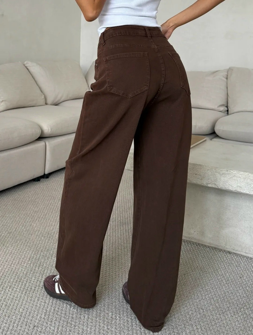 джинсы коричневые широкие с высокой посадкой y2k багги emporiov,брюки модные,коричневые джинсы,джинсы женский