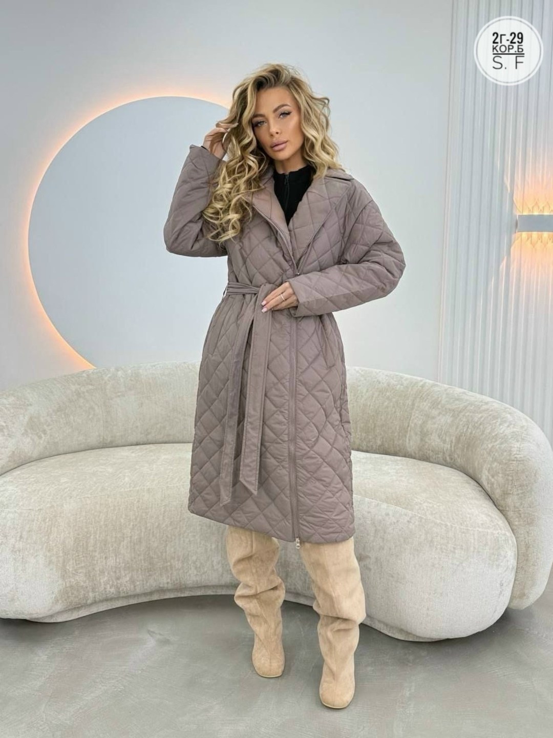 куртка демисезонная длинная стеганая с поясом ah fashion,пальто женское демисезонное стеганое,стеганое пальто женское,пальто стеганое плащ стеганый куртка женская весна dh fashion,пальто стеганое плащ