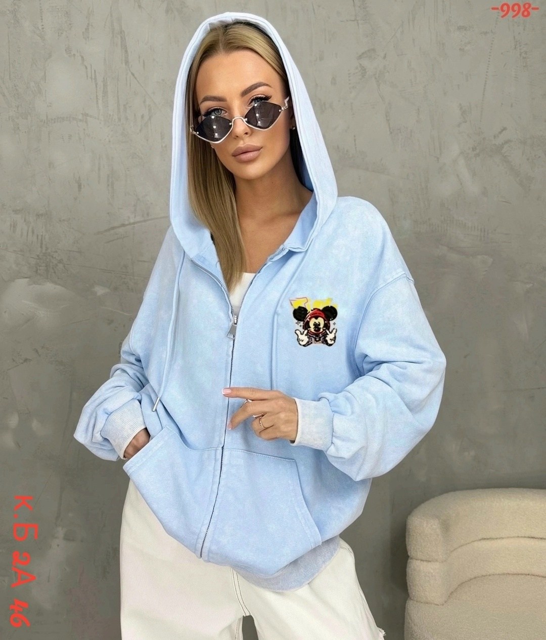 женская толстовка,толстовка с капюшоном и принтом микки мауса,свитшот оверсайз с принтом "микки маус",модная толстовка,толстовка для девочек