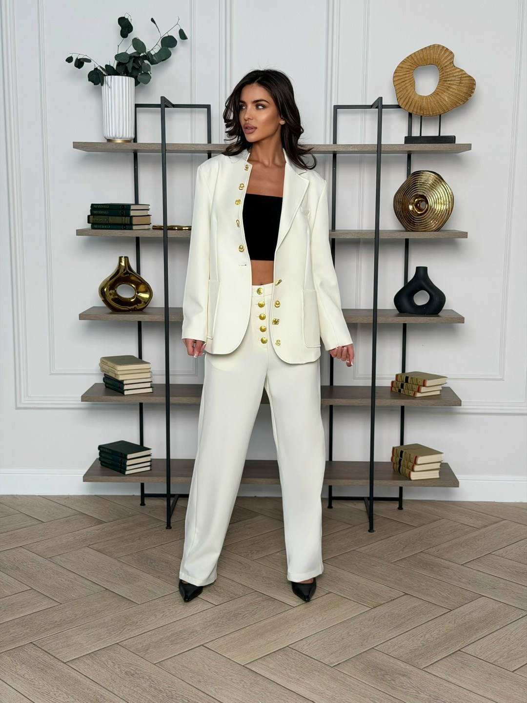 брючный костюм,белый костюм,костюм: пиджак,жакет,брючный костюм dilana vip 1993 белый