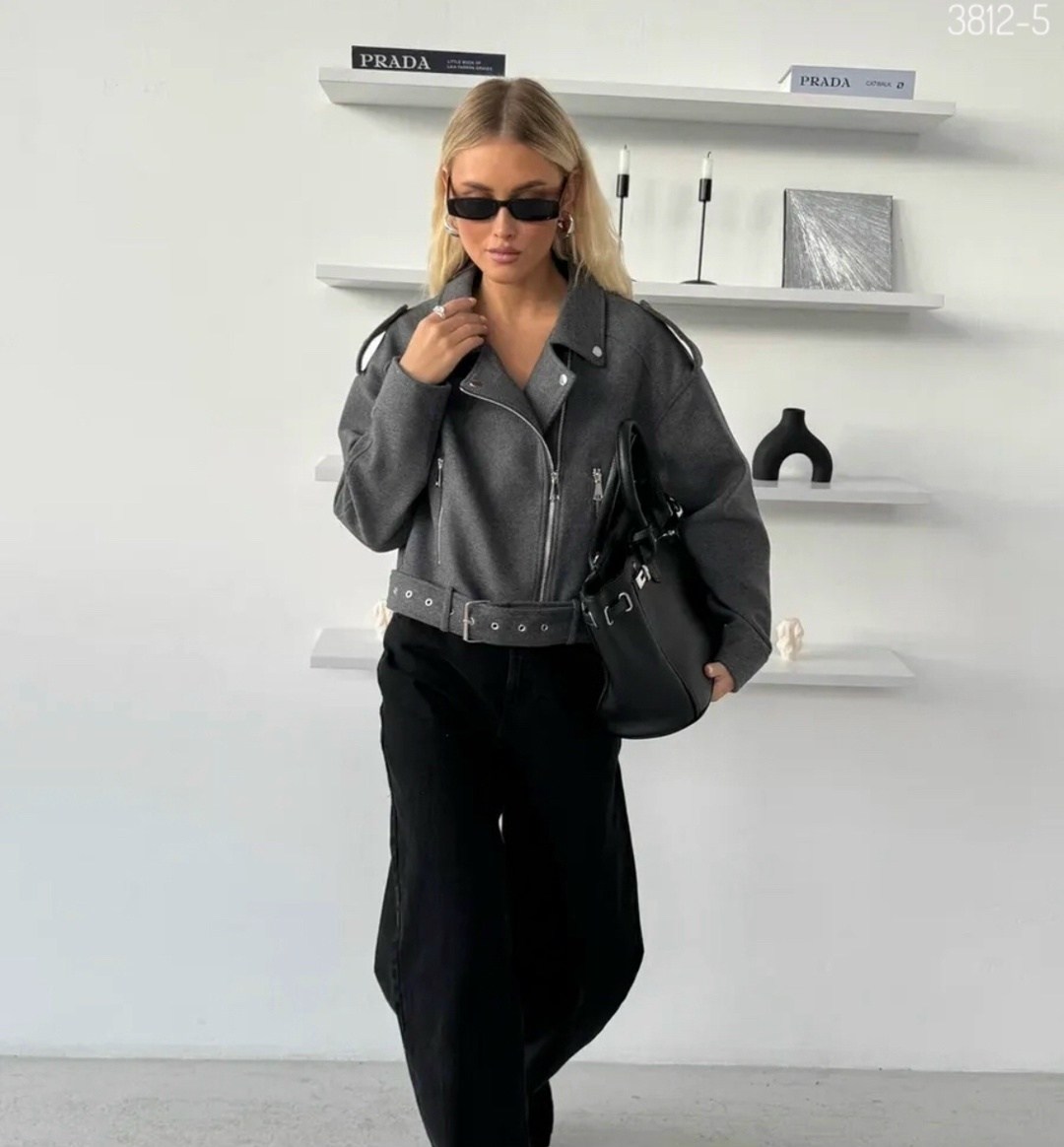 косуха оверсайз шерстяная куртка осенняя цвет серый графит,косуха куртка,косуха оверсайз,женская косуха,серая косуха