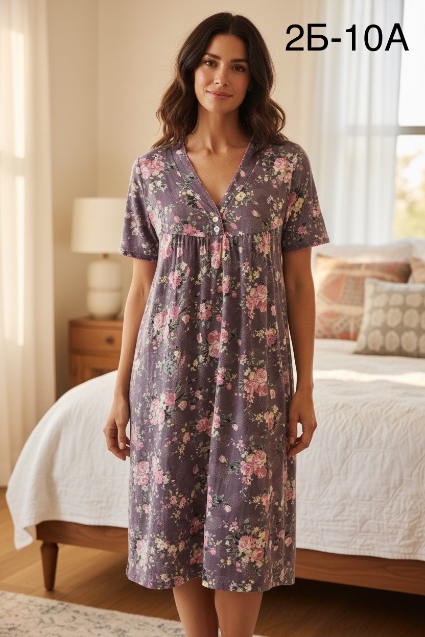 ночная сорочка женская,ночная сорочка,домашнее платье женское,ночная сорочка трикотажная хлопок mironia,ночная сорочка трикотажная хлопок