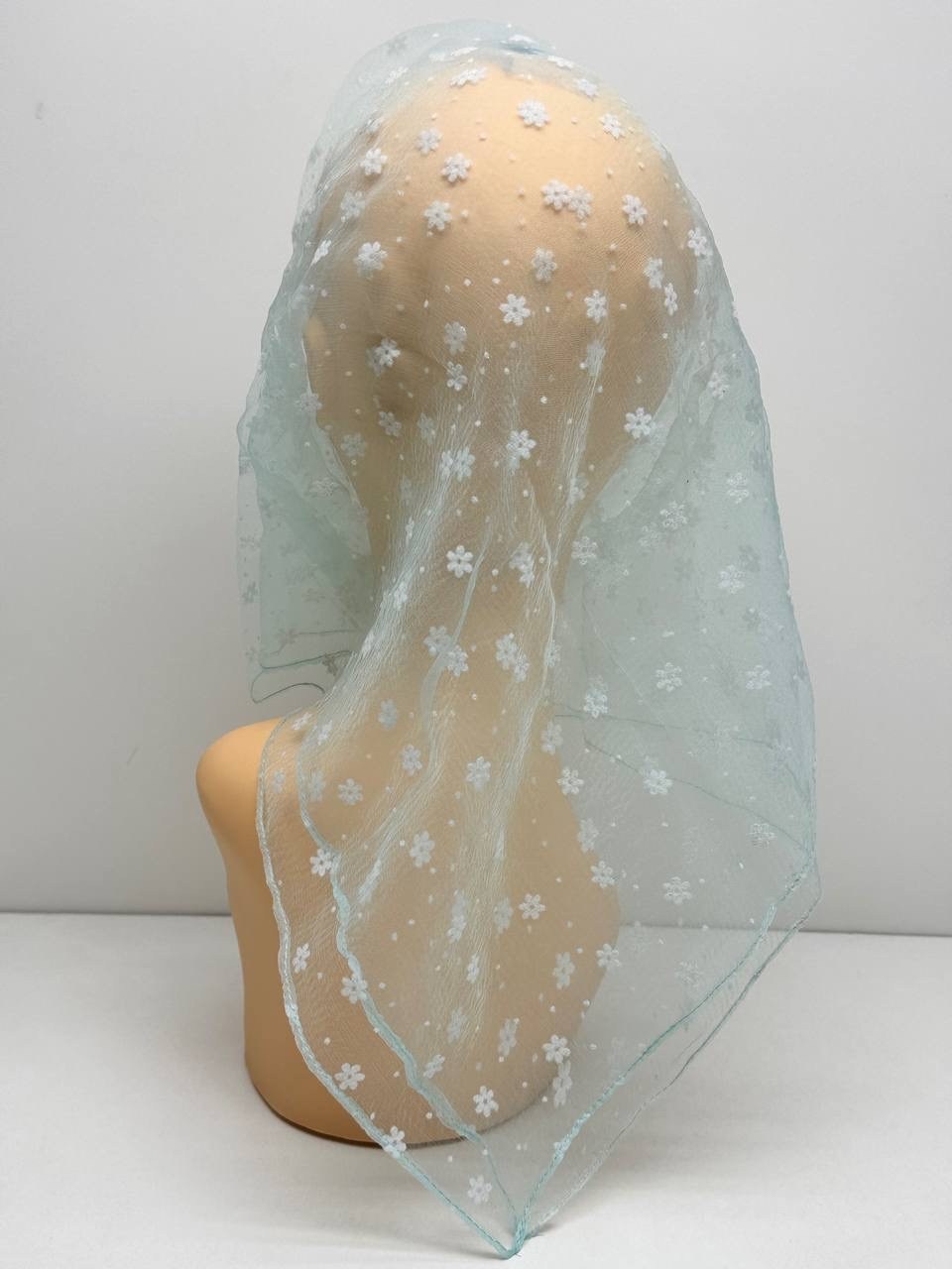 платок для церкви,красивый платок,платки женские,платок для храма,платок белый