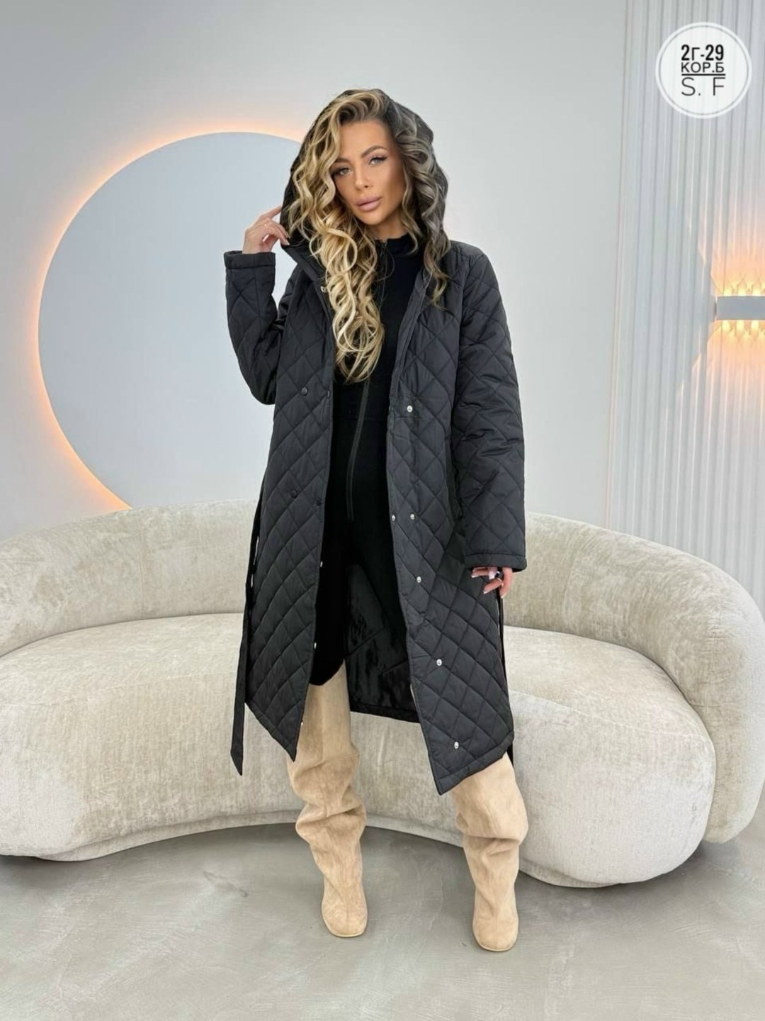 куртка демисезонная длинная стеганая с поясом ah fashion,пальто женское демисезонное стеганое,стеганое пальто женское,пальто стеганое плащ стеганый куртка женская весна dh fashion,пальто стеганое плащ