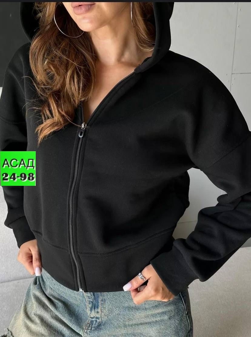 худи женская,кофта женская,зип худи короткая толстовка на молнии с принтом оверсайз,толстовка женская