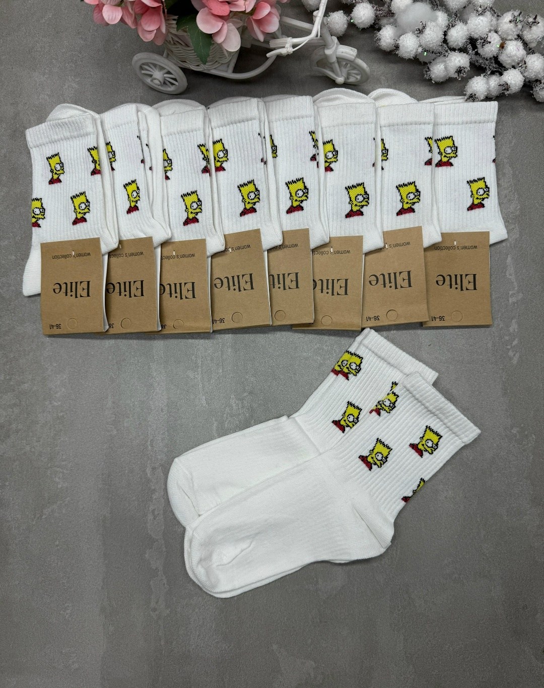 носки женские,носки с принтами,носки с принтом симпсоны,комплект носки женские,носки модная
