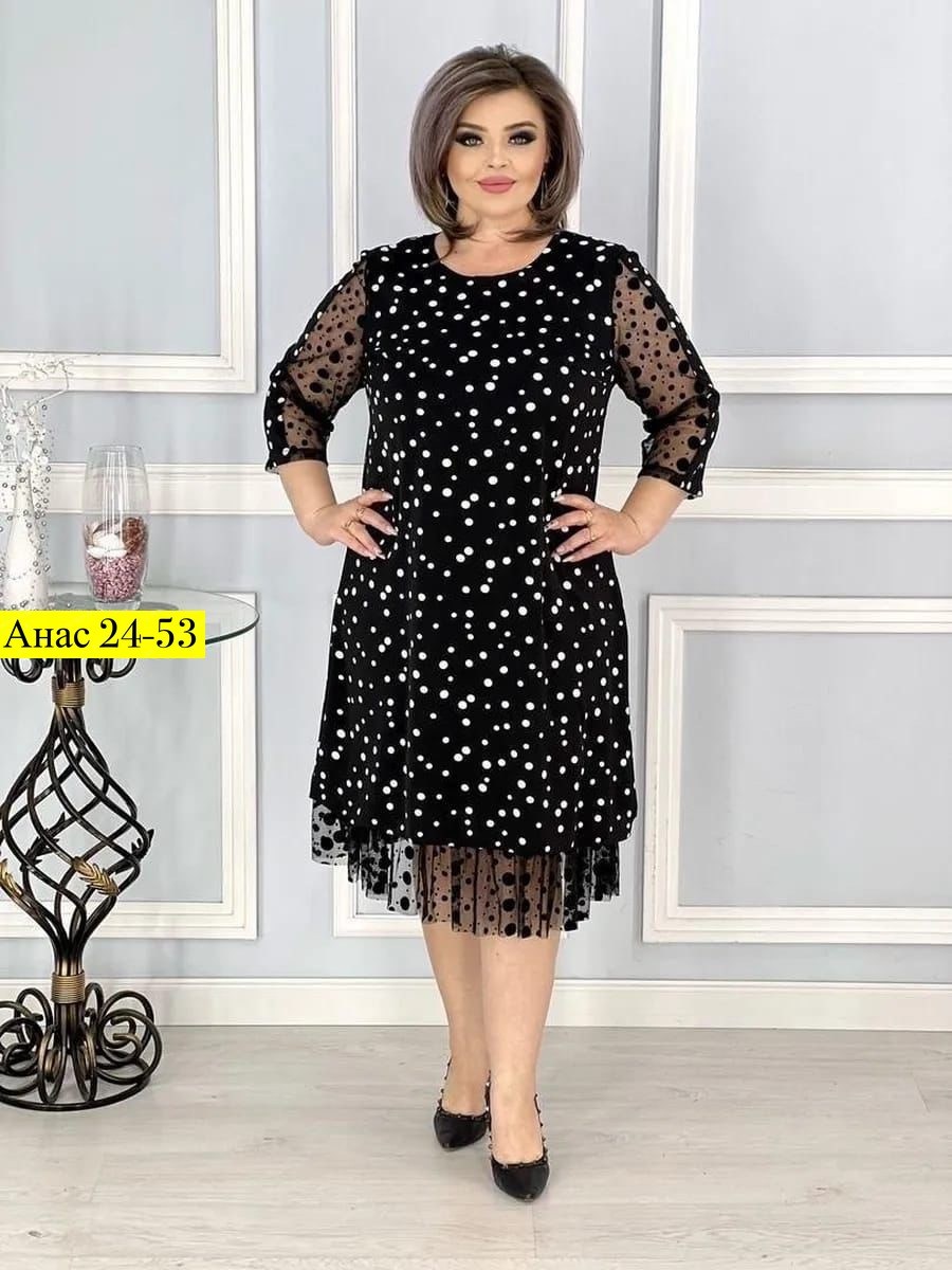 платье женское больших размеров,платье женская,платье больших размеров,вечернее платье больших размеров нарядное в горошек saliya brand,платье