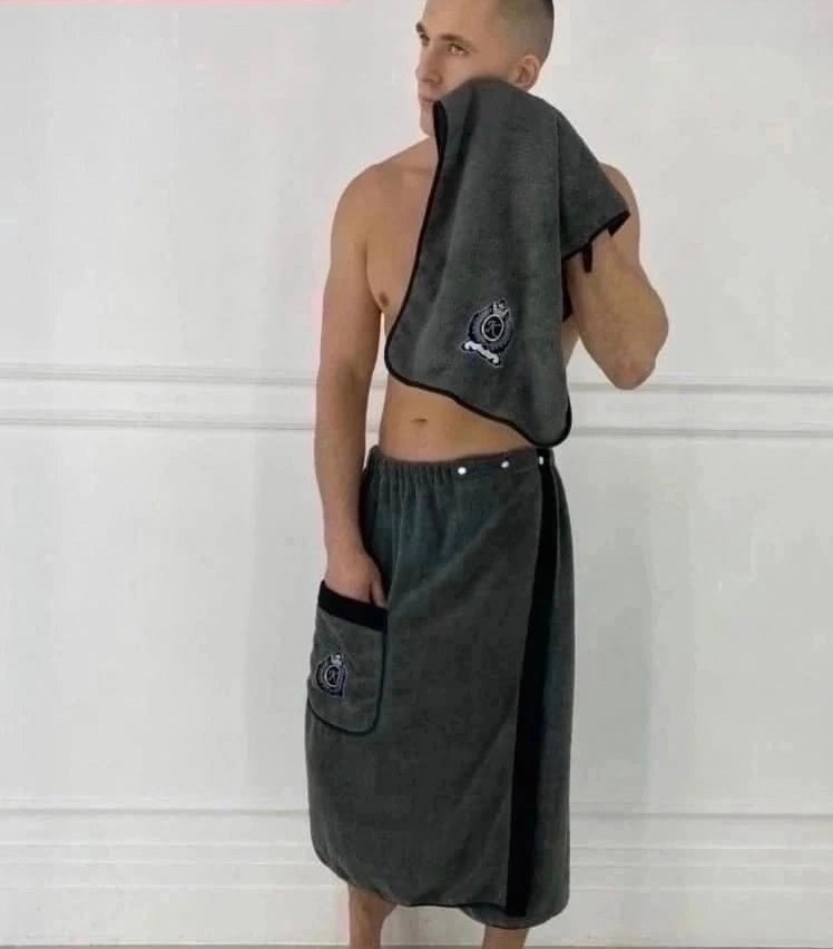 набор для бани мужской,набор для бани мужской подарочный,набор для сауны мужской микрофибра,килт для бани мужской,килт для бани и сауны мужской