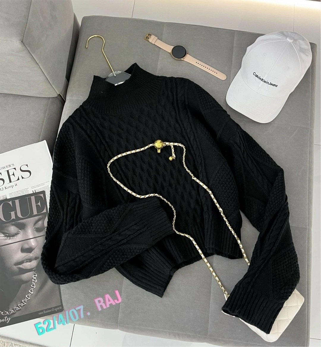 кроп-свитер крупной вязки с аранами кофейный,свитер вязка,свитер топ теплый вязаный молодежный,свитер топ теплый вязаный молодежный nazia shop,вязаный свитер