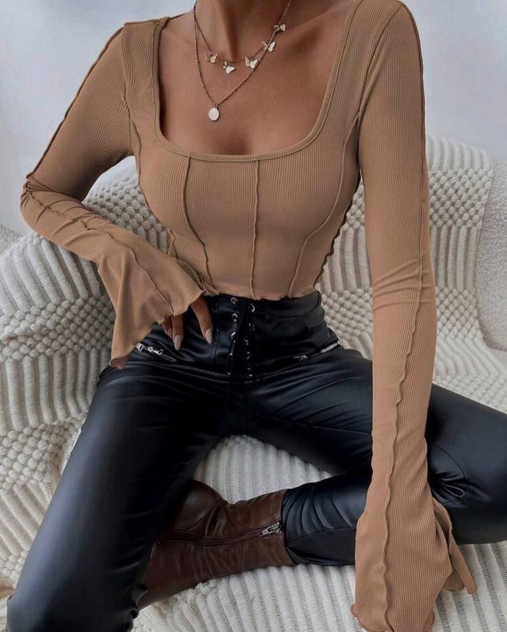 топ лапша с длинным рукавом,топ с длинными рукавами,кроп топ,кофты на выход,топ женский с длинным рукавом