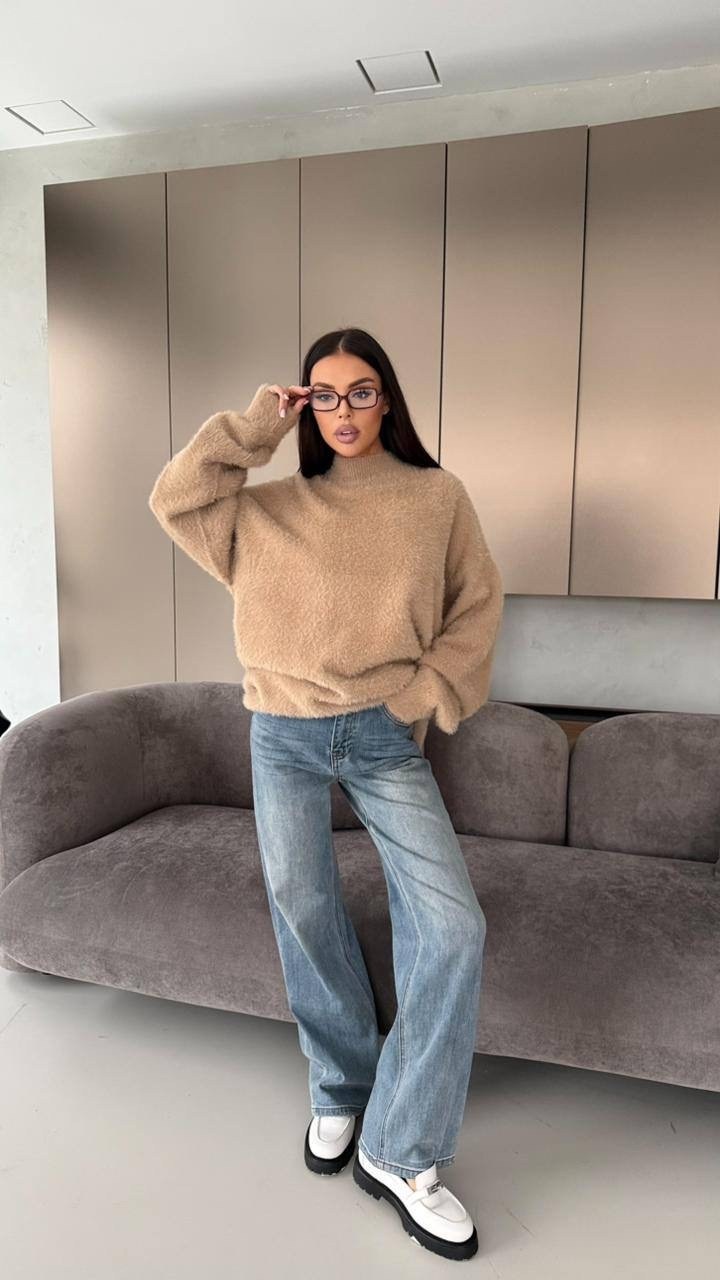 свитер оверсайз,свитер,свитер вязаный оверсайз smile&shine,бежевый свитер,свитера женские